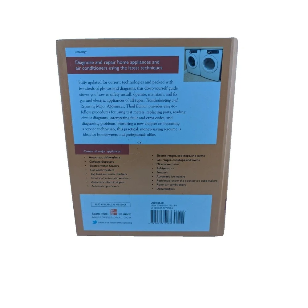 Troubleshooting And Repairing Major Appliances 3rd Edition Very Good Condition